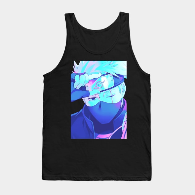 Kakashi vaporwave Tank Top by San Creative